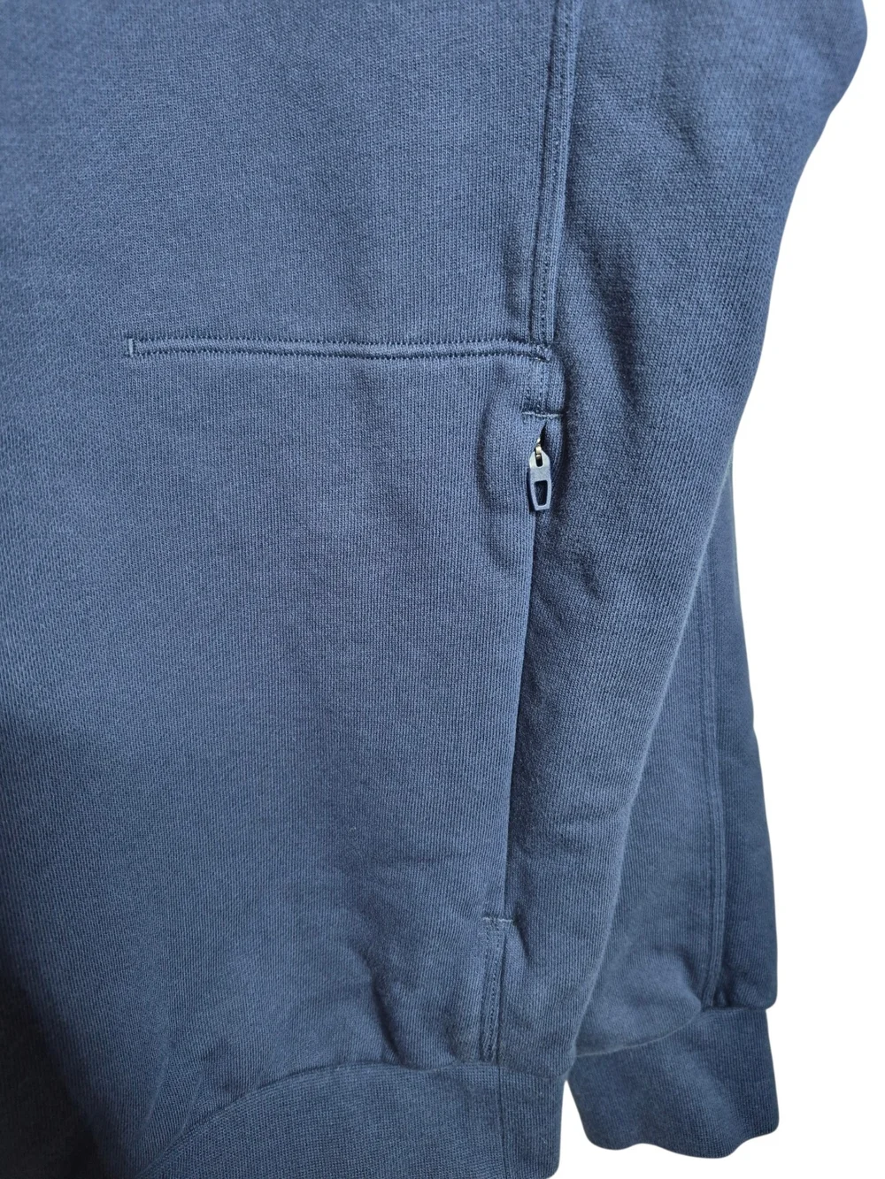 Lululemon Mens Half Zip Pullover Sweatshirt Blue Back Zip Pocket XXL
